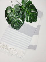 Beach/Bath Turkish Towel Easy carry Quick Dry - Gray from EBRU Home