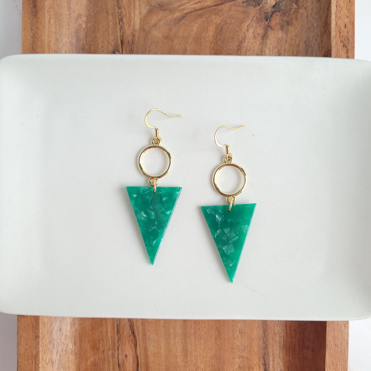 Olivia Earrings - Green from Spiffy & Splendid