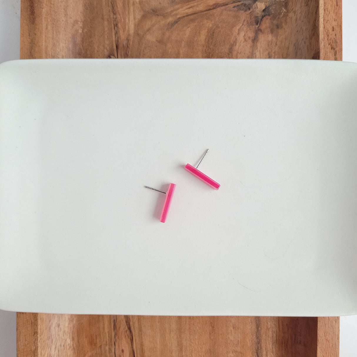 Bella Bar Studs - Rose Pink from Spiffy & Splendid