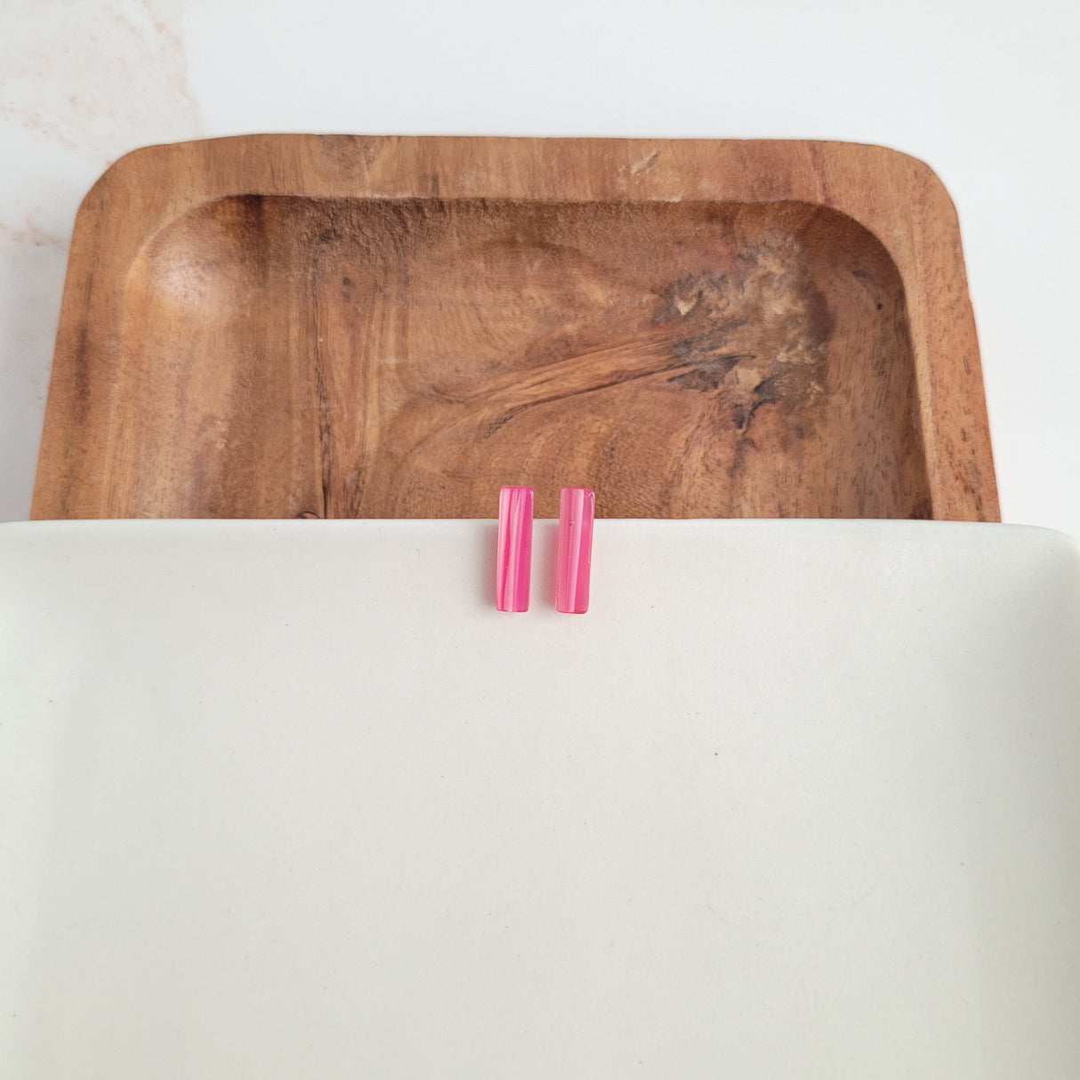 Bella Bar Studs - Rose Pink from Spiffy & Splendid
