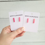 Bella Bar Studs - Rose Pink from Spiffy & Splendid
