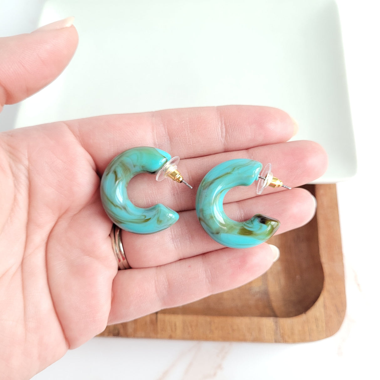 Chloe Hoops - Turquoise from Spiffy & Splendid