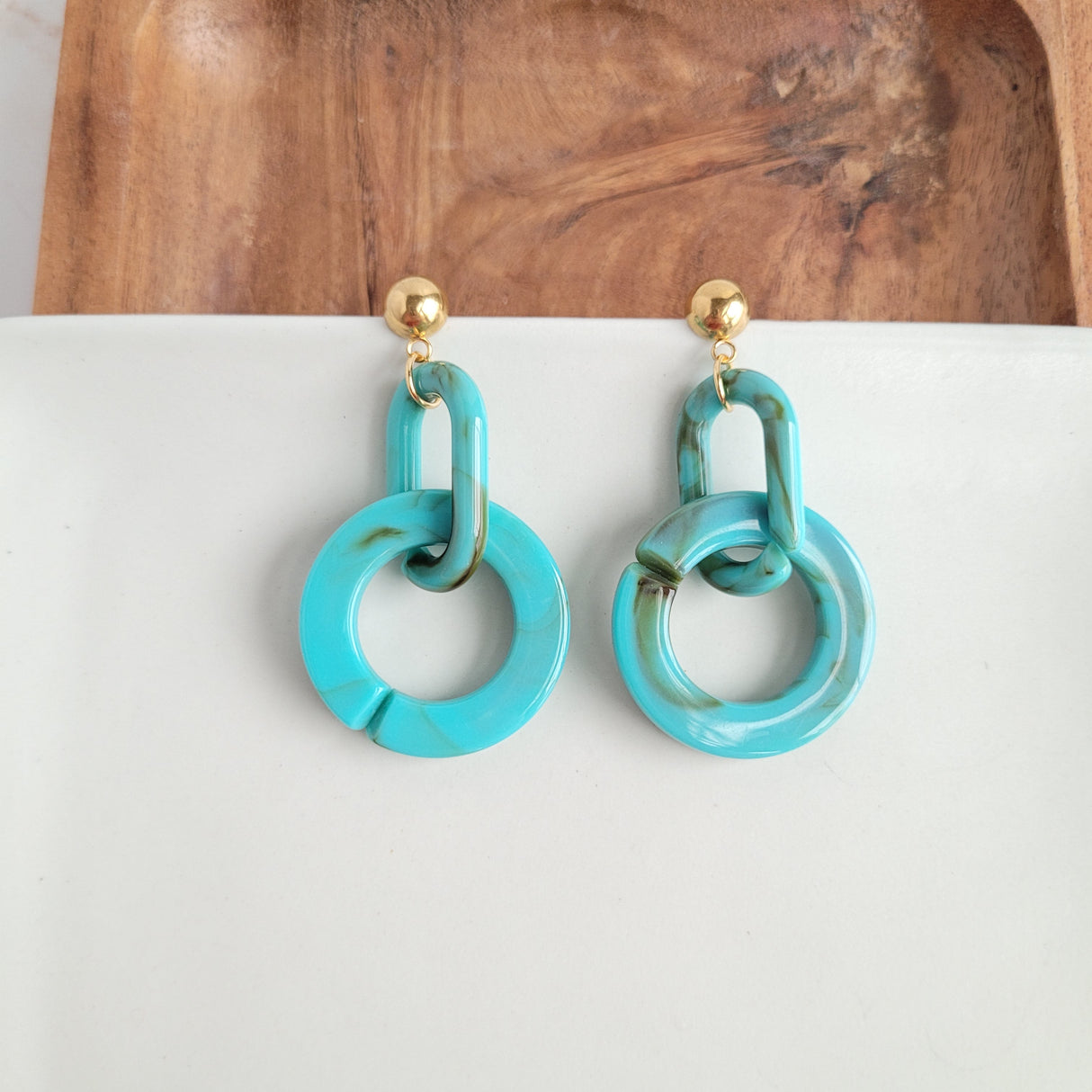 Cora Earrings - Turquoise from Spiffy & Splendid