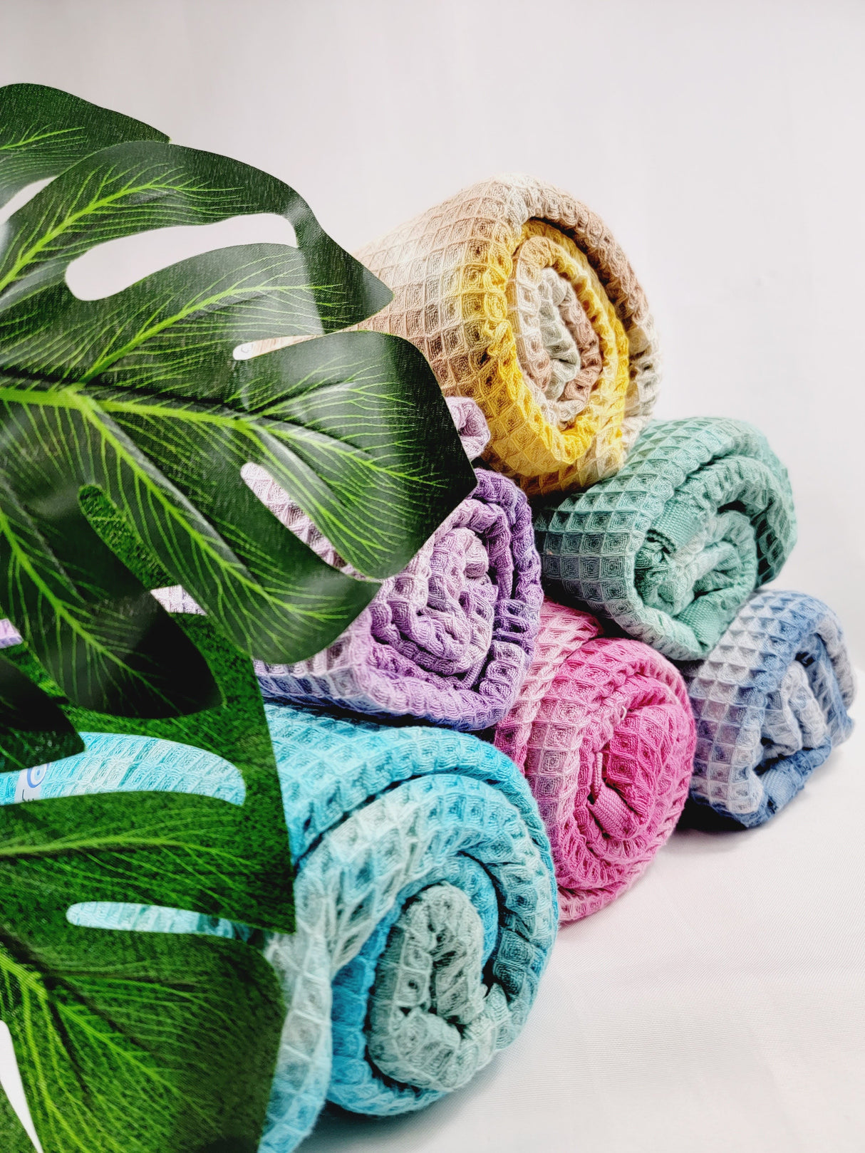Bundle 5 Pack Bath,Beach Towel, Waffle Tie dye Towel from EBRU Home