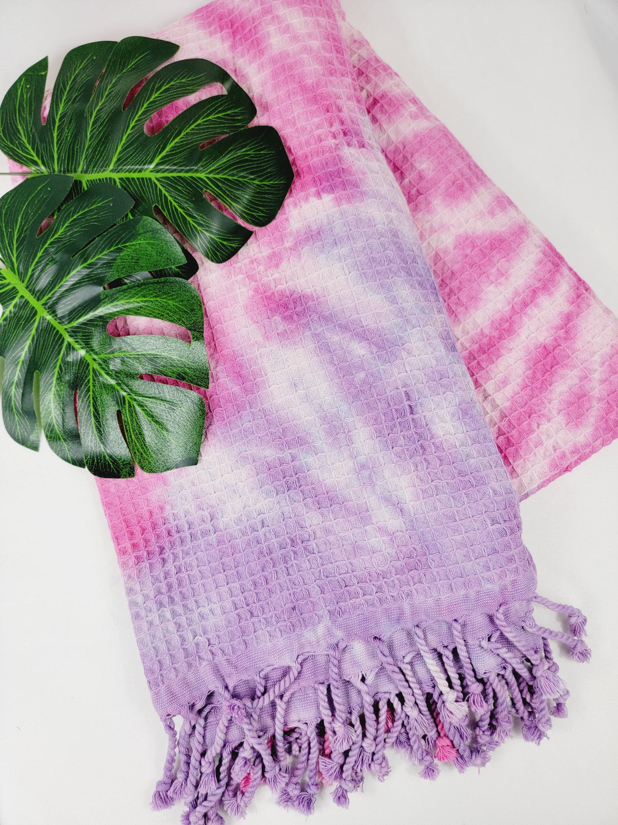 Bundle 5 Pack Bath,Beach Towel, Waffle Tie dye Towel from EBRU Home