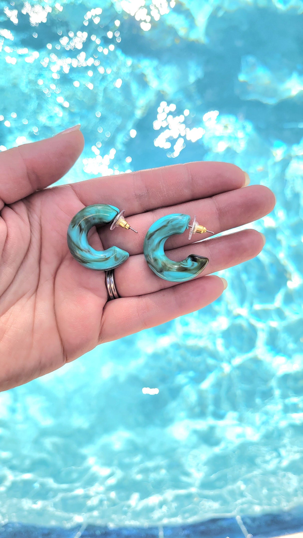 Chloe Hoops - Turquoise from Spiffy & Splendid