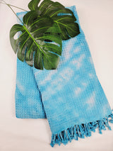 Bath Towel, Waffle Towel, Turkish Beach Towel, Handmade Tie dye - Blue from EBRU Home