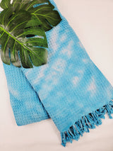 Bath Towel, Waffle Towel, Turkish Beach Towel, Handmade Tie dye - Blue from EBRU Home