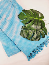 Bath Towel, Waffle Towel, Turkish Beach Towel, Handmade Tie dye - Blue from EBRU Home