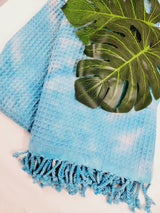 Bath Towel, Waffle Towel, Turkish Beach Towel, Handmade Tie dye - Blue from EBRU Home