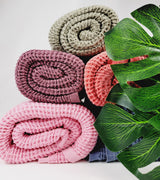 Waffle Towel, Throw Lightweight Quick Dry - Olive from EBRU Home