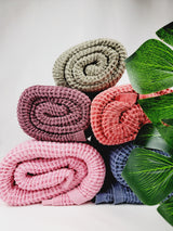Waffle Towel, Throw Lightweight Quick Dry - Gray from EBRU Home