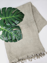 Waffle Towel, Throw Lightweight Quick Dry - Olive from EBRU Home