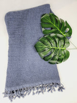 Waffle Towel, Throw Lightweight Quick Dry - Navy from EBRU Home