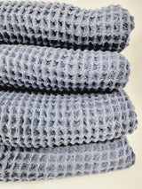 Waffle Towel, Throw Lightweight Quick Dry - Navy from EBRU Home