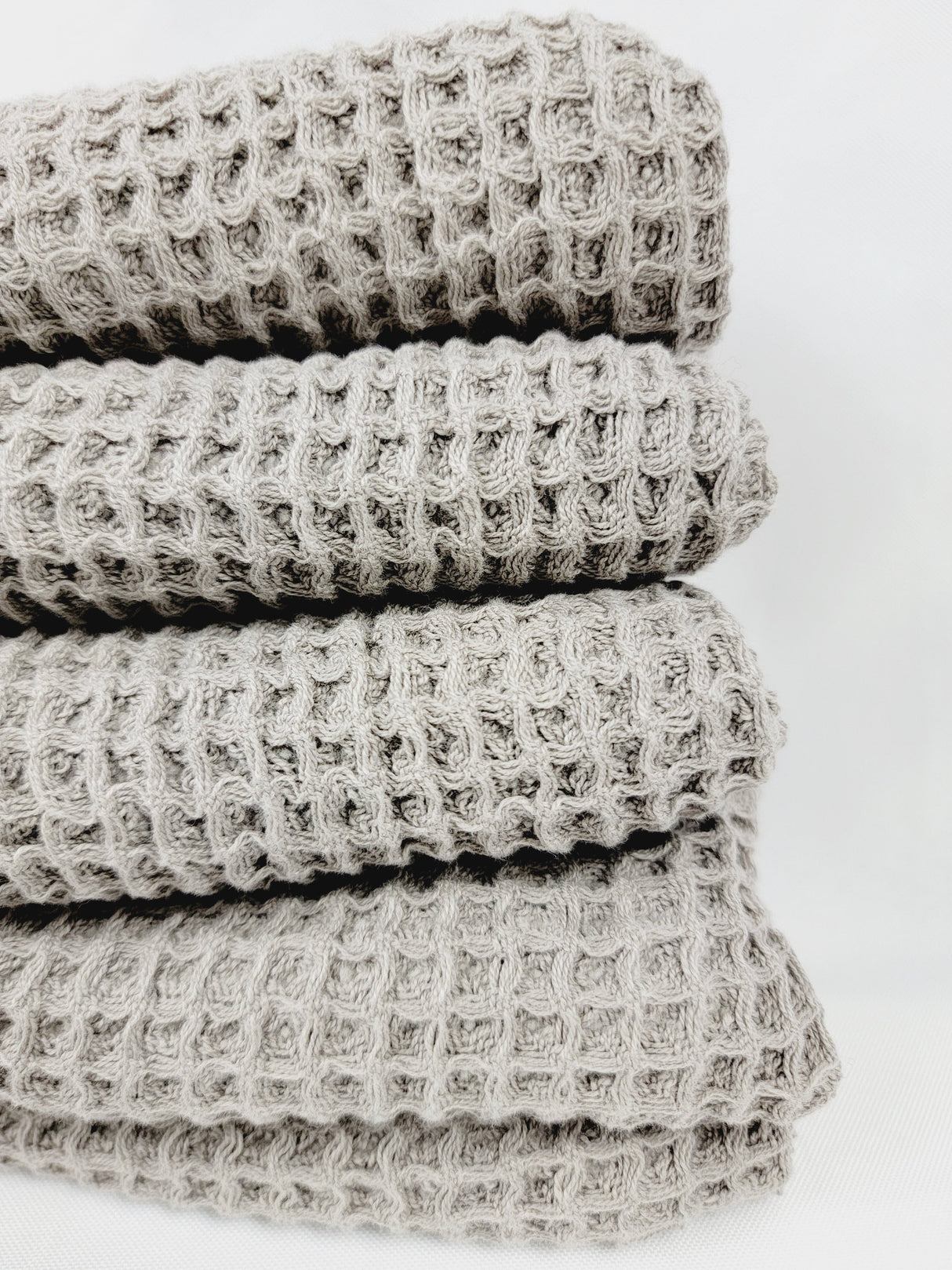 Waffle Towel, Throw Lightweight Quick Dry - Gray from EBRU Home