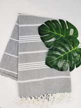 Easy carry Quick Dry Towel, Authentic Turkish Towel - Faded Black from EBRU Home