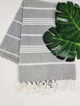 Easy carry Quick Dry Towel, Authentic Turkish Towel - Faded Black from EBRU Home