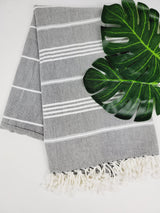 Easy carry Quick Dry Towel, Authentic Turkish Towel - Faded Black from EBRU Home