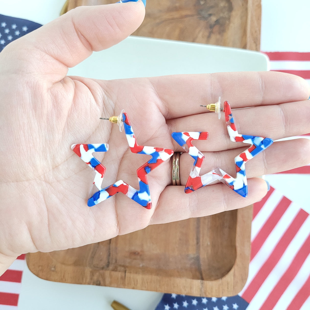 Star Hoops - Red, White & Blue from Spiffy & Splendid