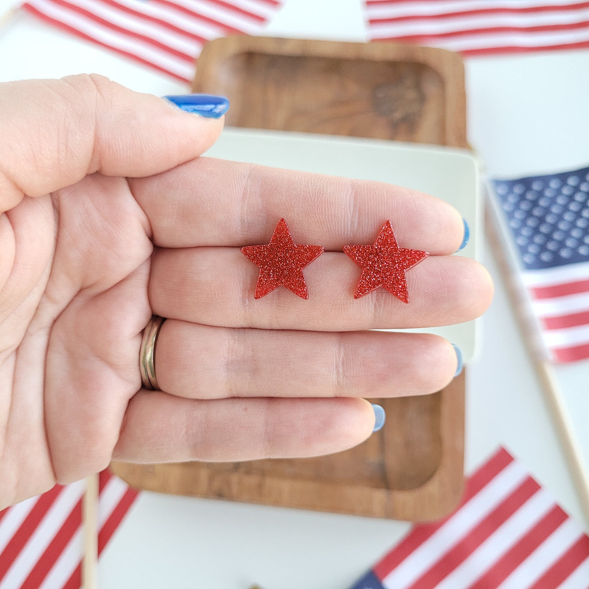 Liberty Star Studs - Red from Spiffy & Splendid