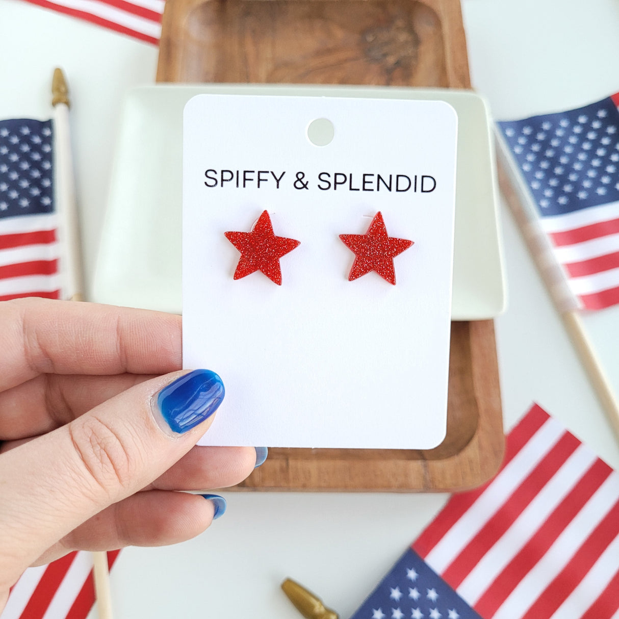 Liberty Star Studs - Red from Spiffy & Splendid