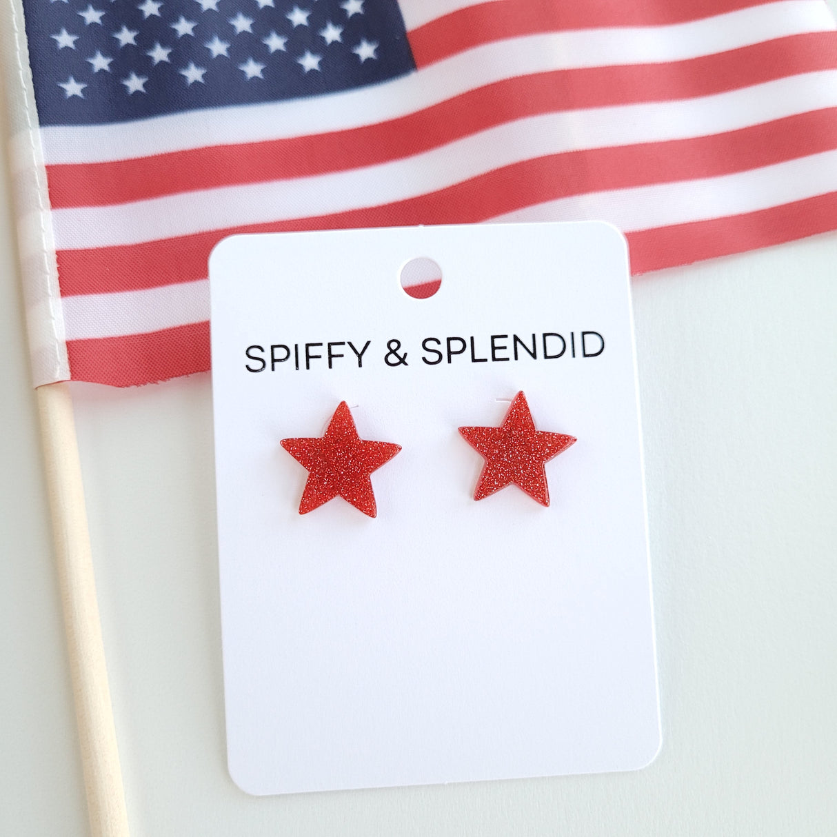 Liberty Star Studs - Red from Spiffy & Splendid