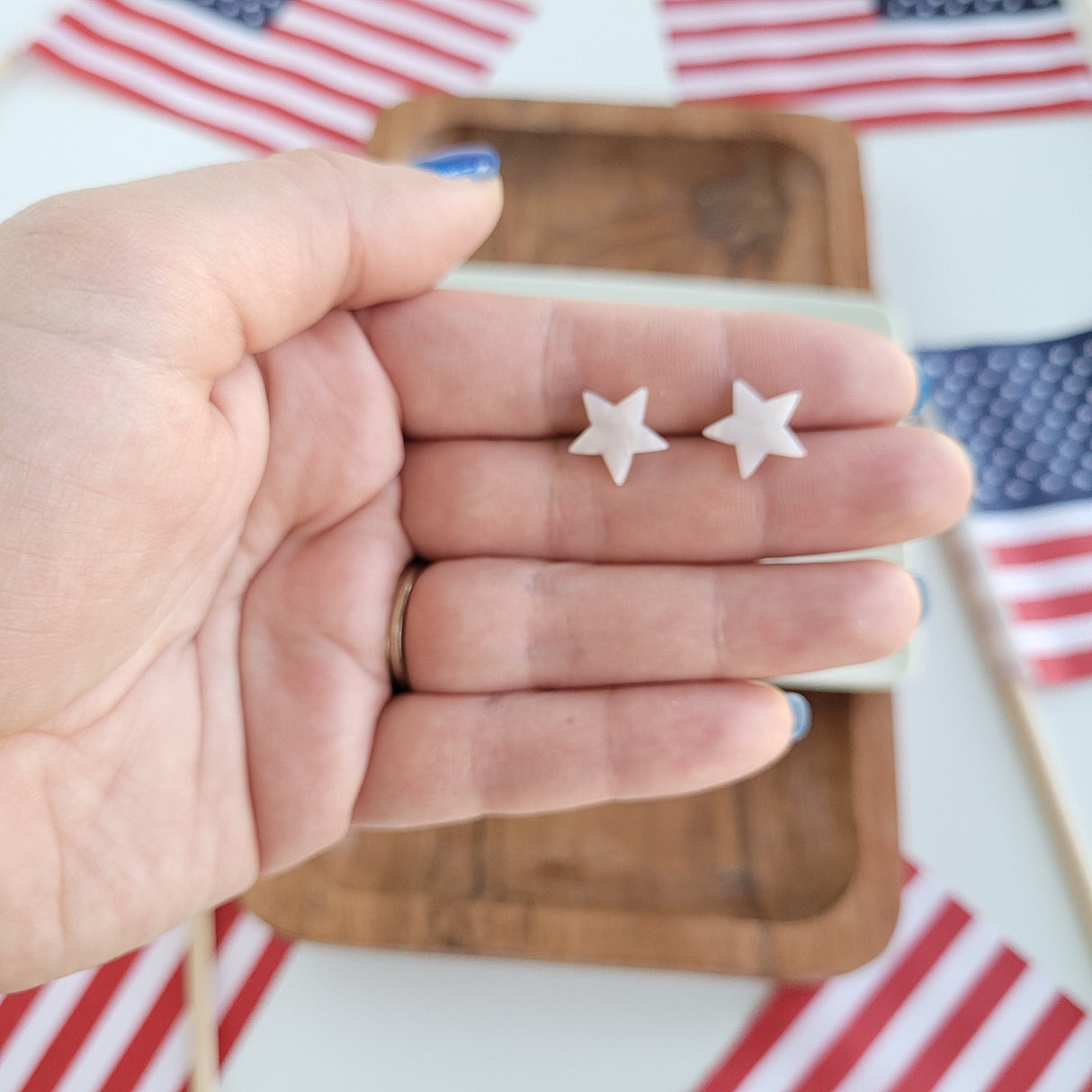 Star Studs- Pearly White from Spiffy & Splendid