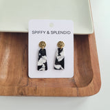 Mia Mini Earrings - Black & White from Spiffy & Splendid