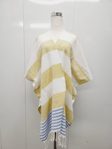 Beach cover up, Beach Dress open front - Mustard