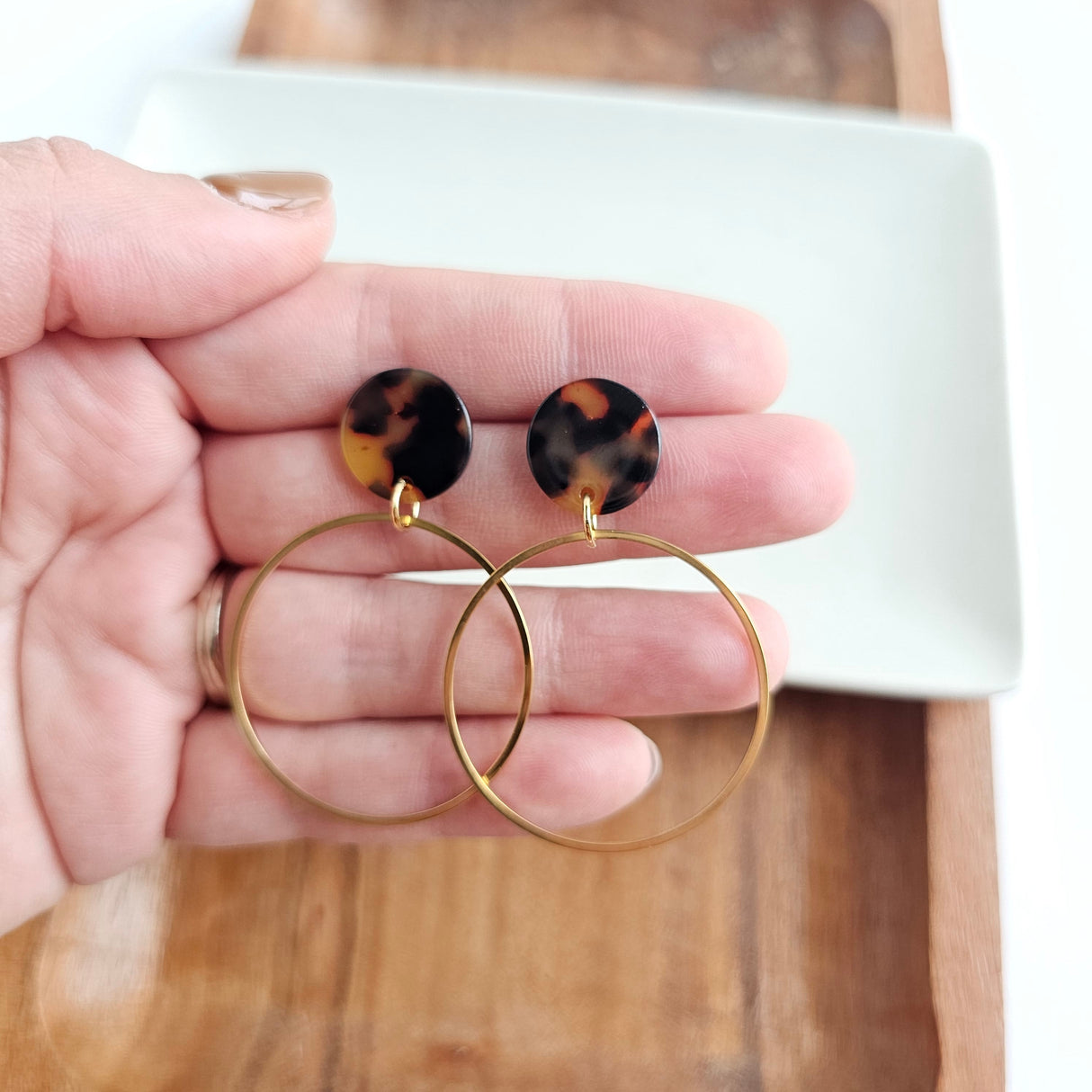 Amelia Earrings - Tortoise from Spiffy & Splendid