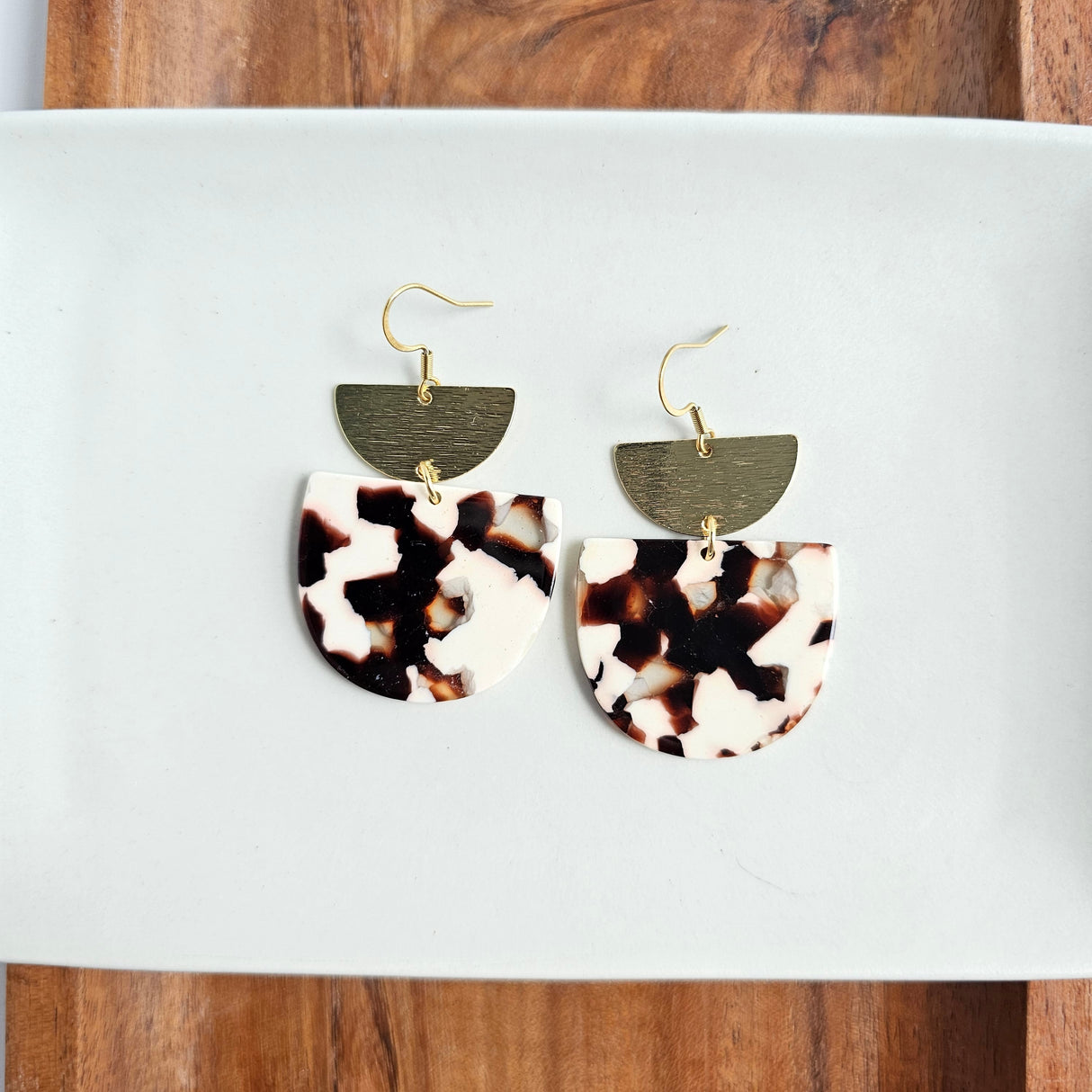 Harper Earrings - Cowhide from Spiffy & Splendid