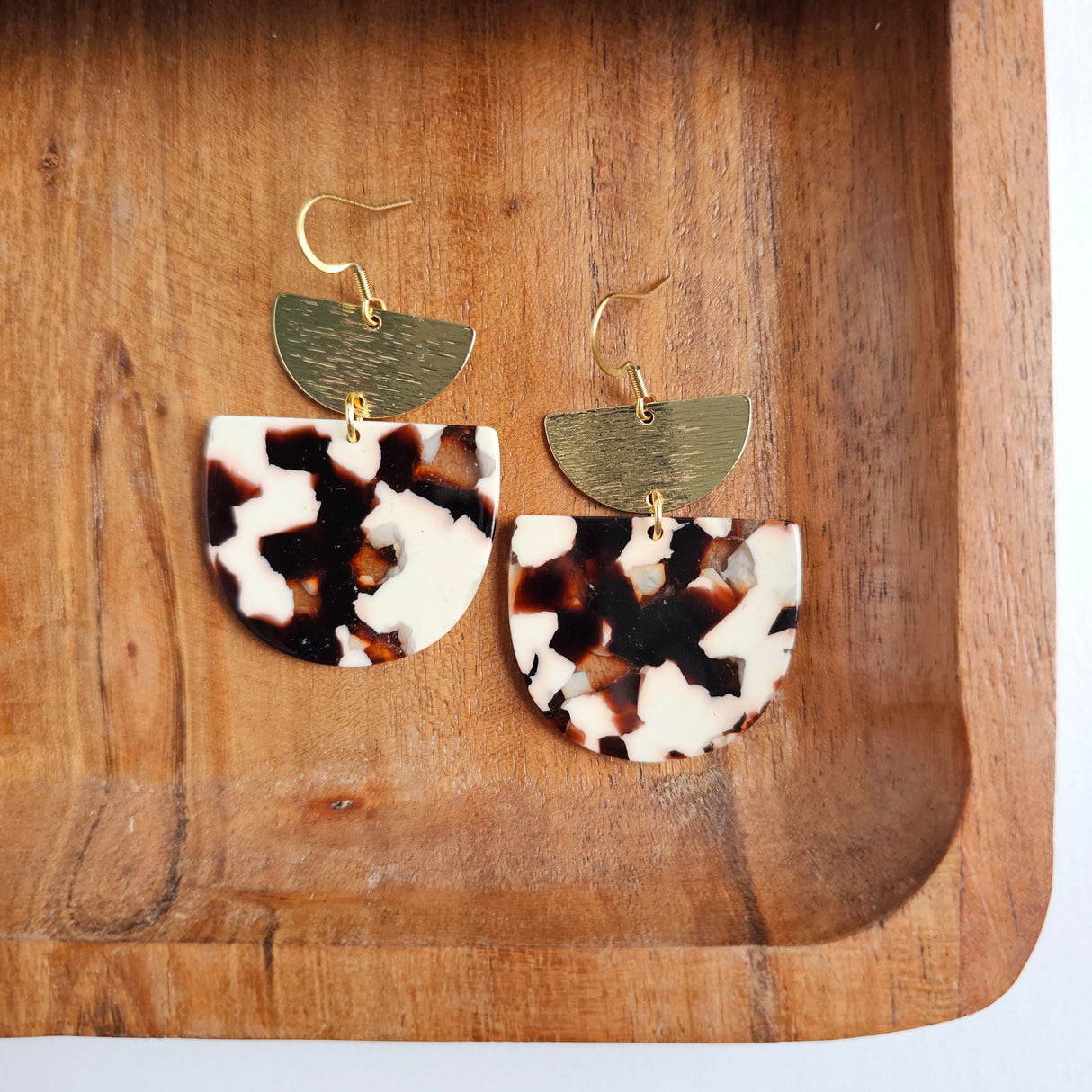 Harper Earrings - Cowhide from Spiffy & Splendid