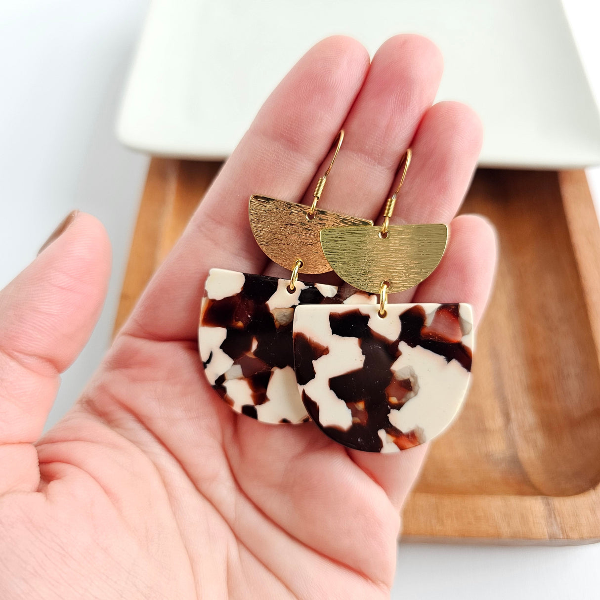 Harper Earrings - Cowhide from Spiffy & Splendid