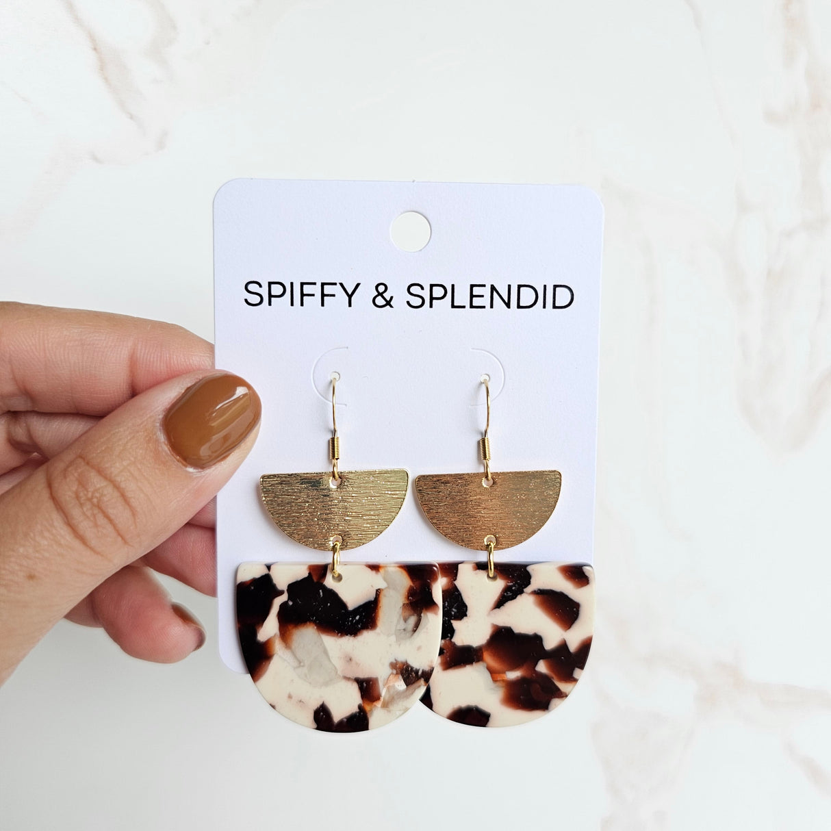 Harper Earrings - Cowhide from Spiffy & Splendid