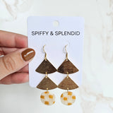 Anya Earrings - Golden Checker from Spiffy & Splendid