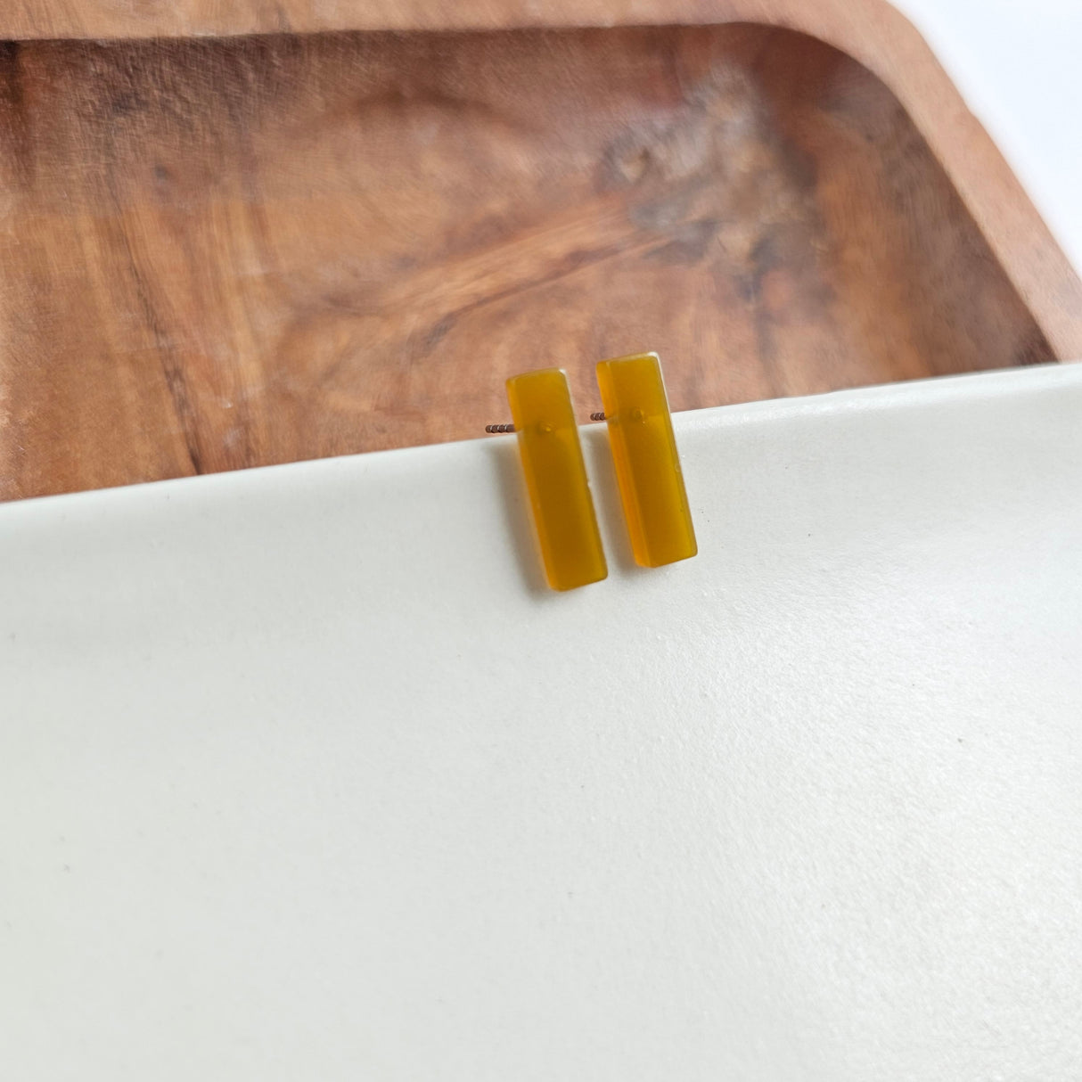 Bella Bar Studs - Olive from Spiffy & Splendid