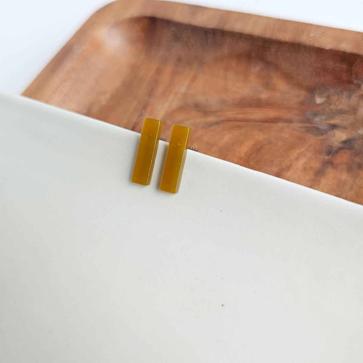 Bella Bar Studs - Olive from Spiffy & Splendid
