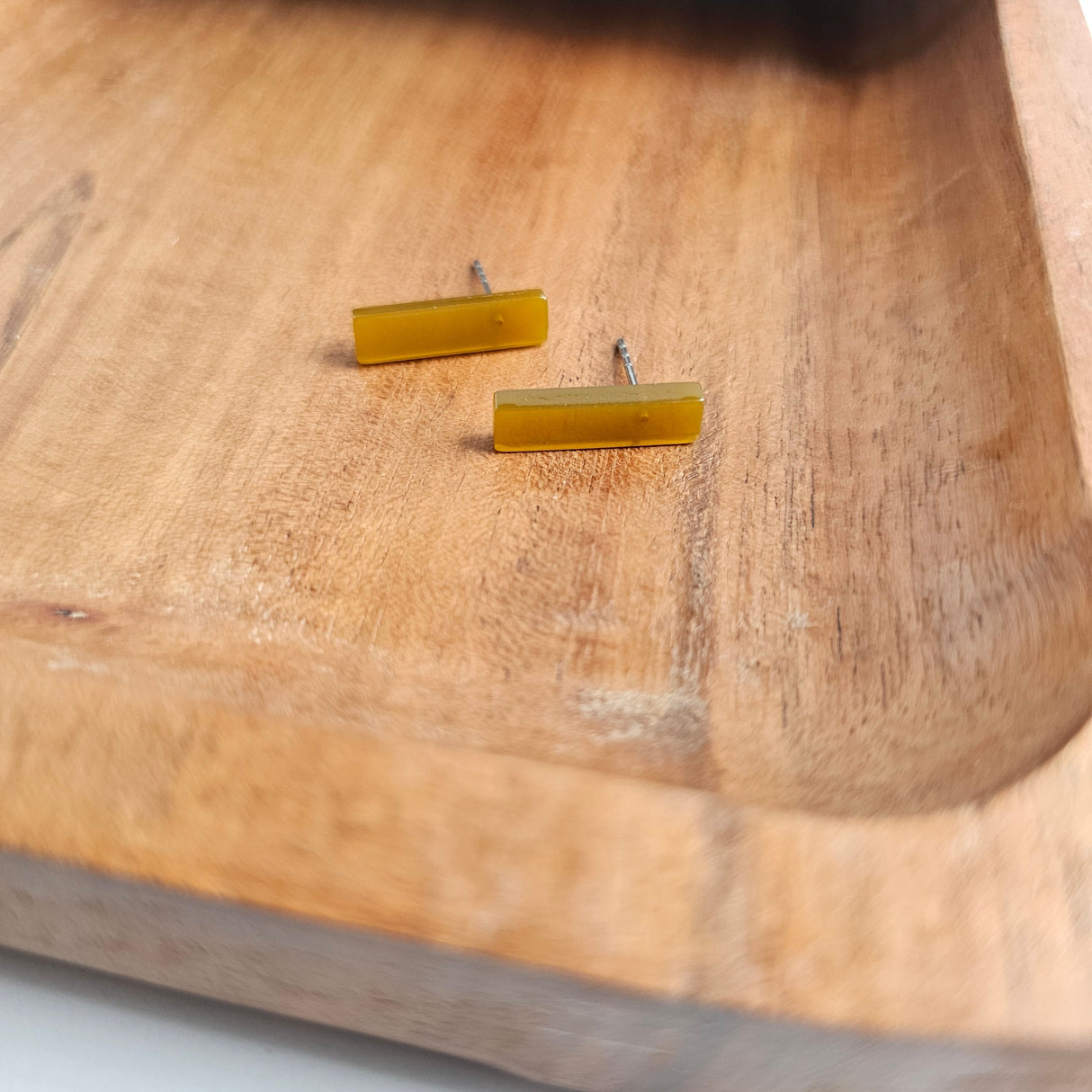 Bella Bar Studs - Olive from Spiffy & Splendid