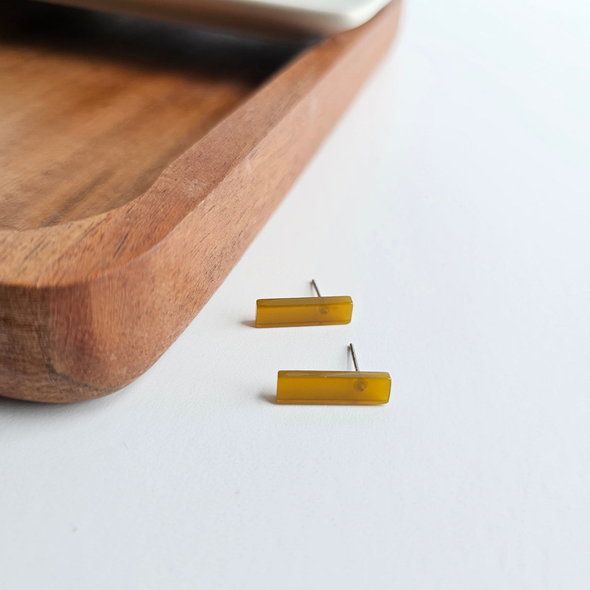 Bella Bar Studs - Olive from Spiffy & Splendid