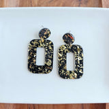 Margot Earrings - Black Gold Flake from Spiffy & Splendid