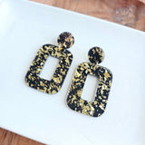 Margot Earrings - Black Gold Flake from Spiffy & Splendid