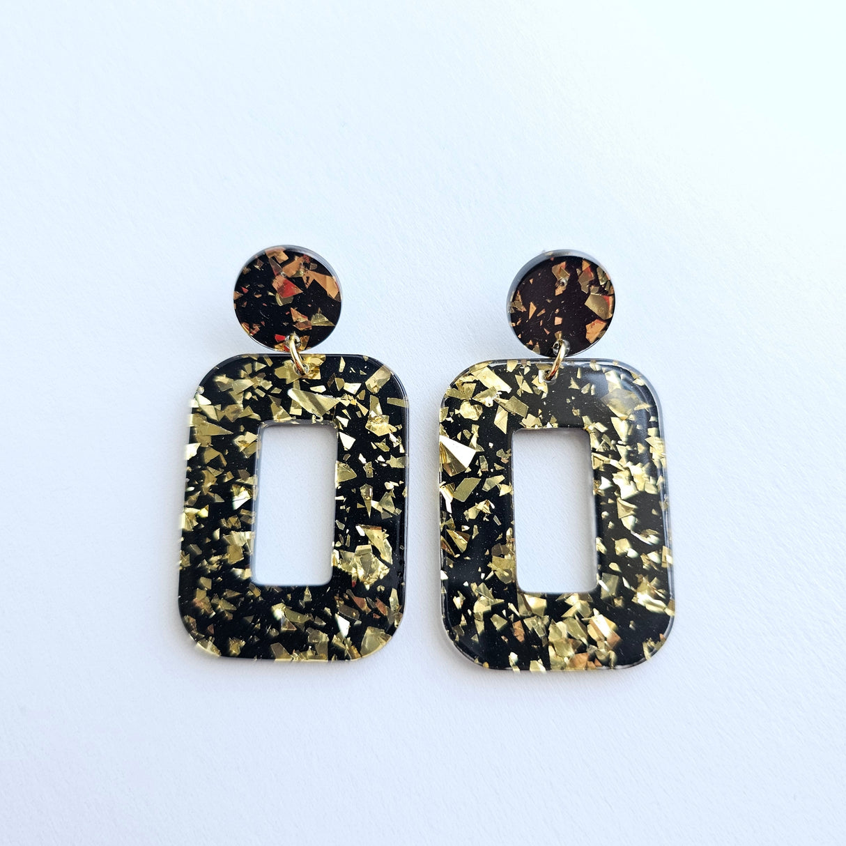Margot Earrings - Black Gold Flake from Spiffy & Splendid