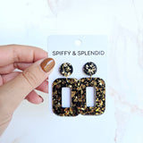 Margot Earrings - Black Gold Flake from Spiffy & Splendid