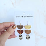 Aria Earrings - Black Shimmer Checker from Spiffy & Splendid