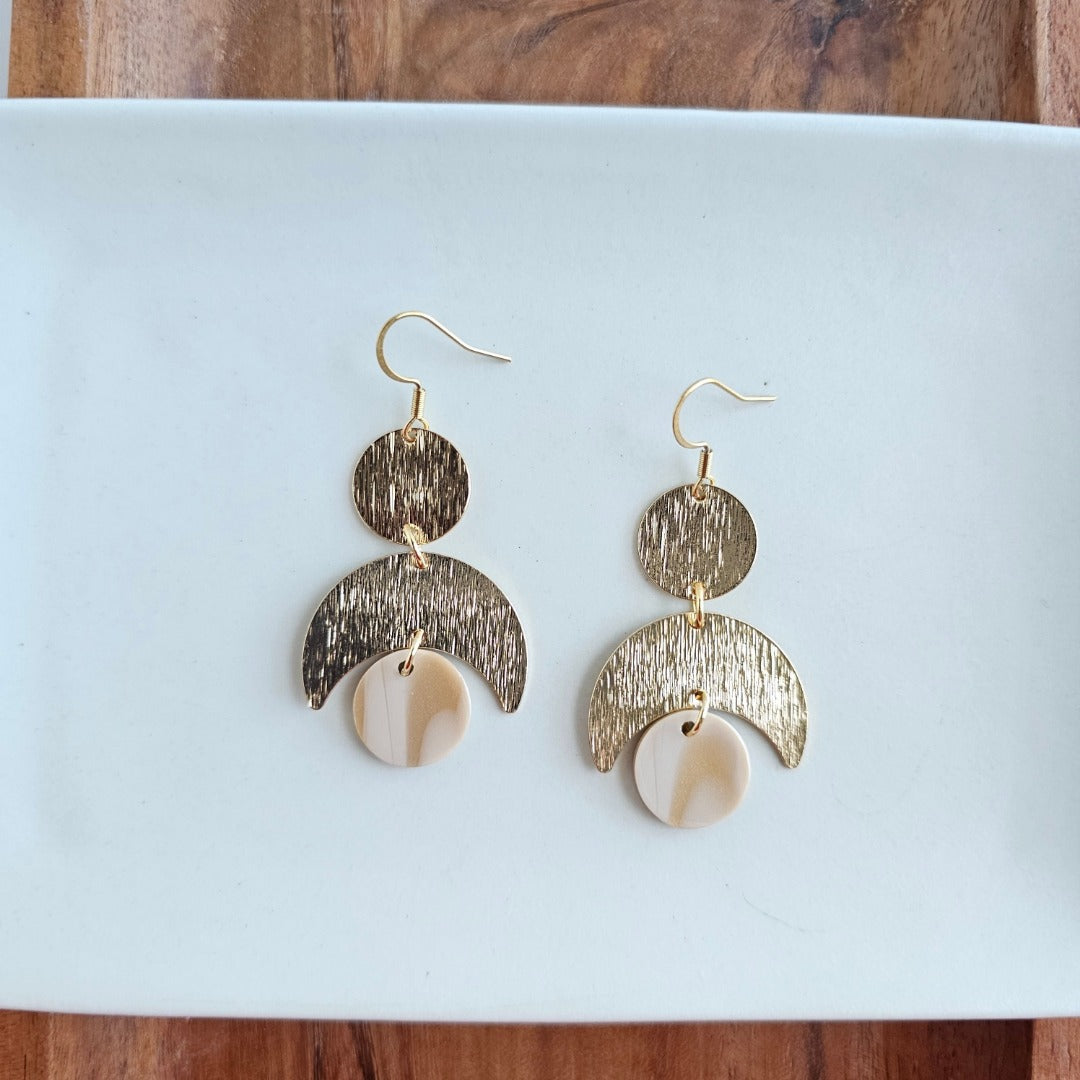 Eclipse Earrings - Golden Ivory from Spiffy & Splendid