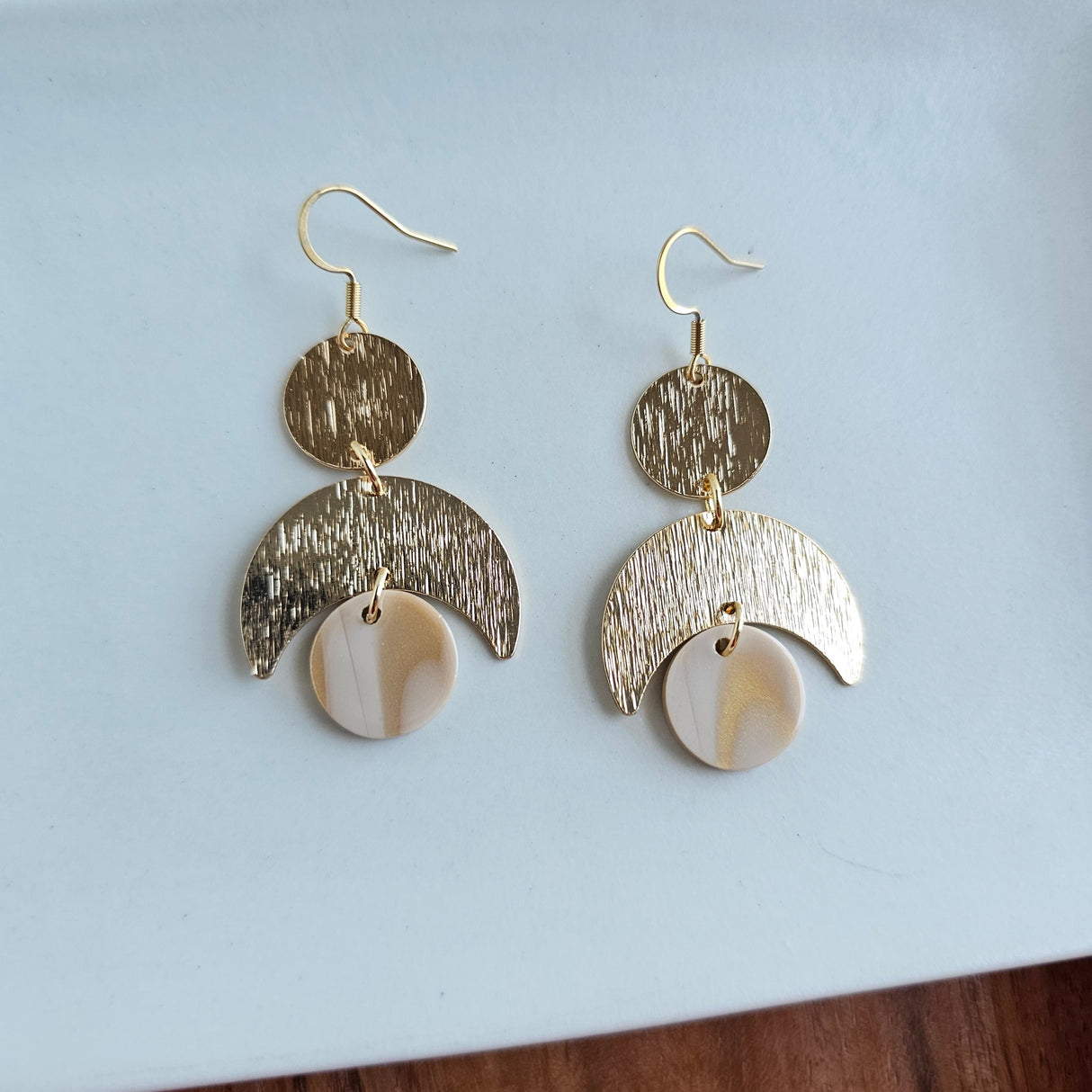 Eclipse Earrings - Golden Ivory from Spiffy & Splendid