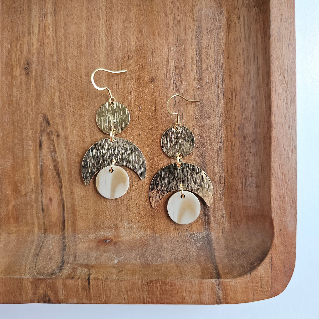 Eclipse Earrings - Golden Ivory from Spiffy & Splendid