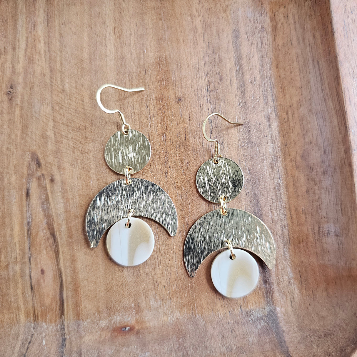 Eclipse Earrings - Golden Ivory from Spiffy & Splendid