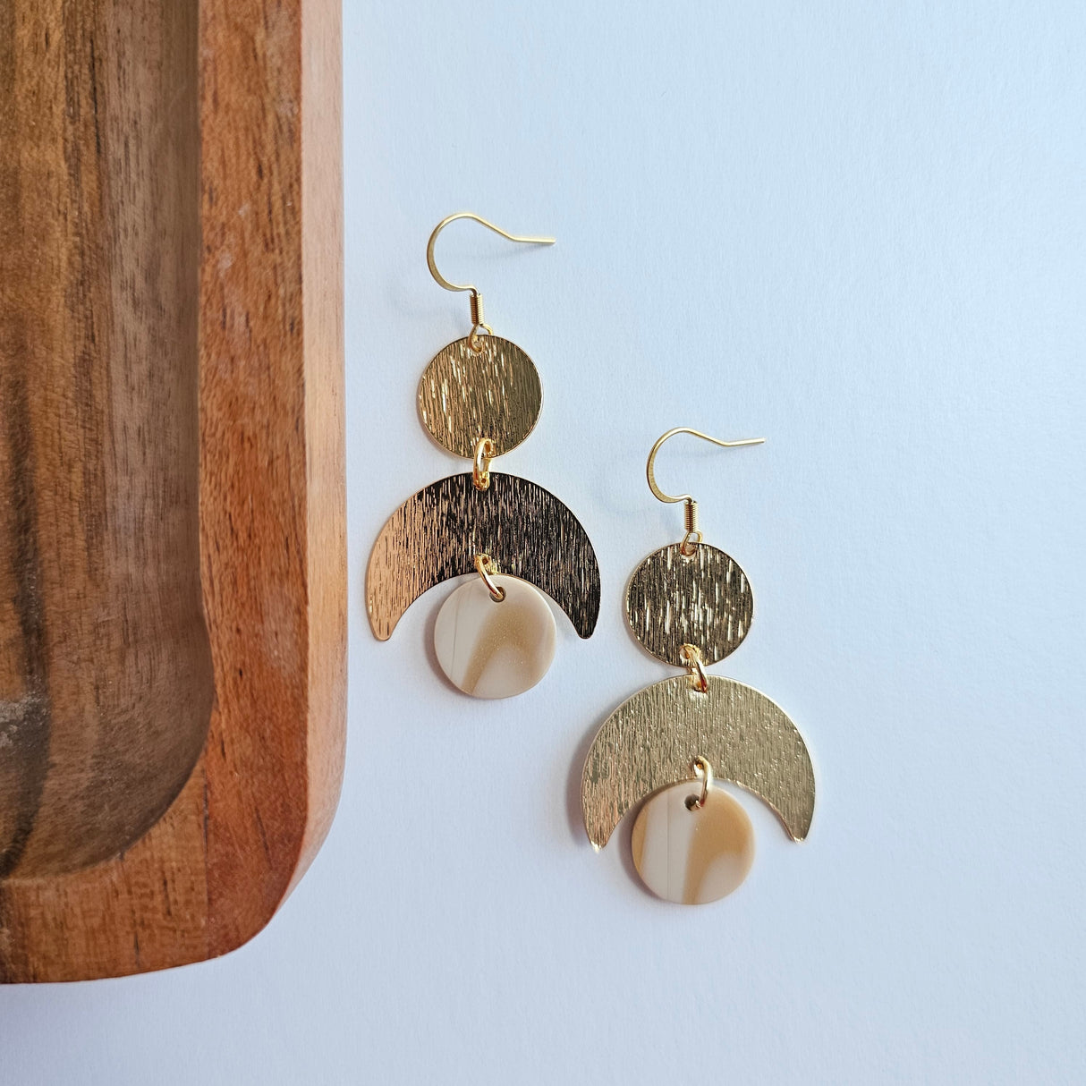 Eclipse Earrings - Golden Ivory from Spiffy & Splendid